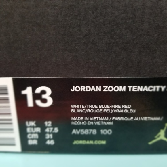 *SOLD* Nike Air Jordan Zoom Tenacity 88 AV5878 100 - Picture 2 of 6